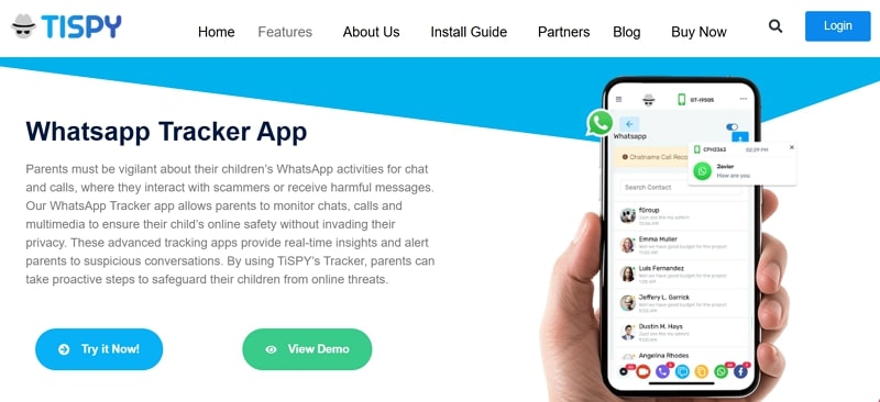 tispy whatsapp chat tracker app