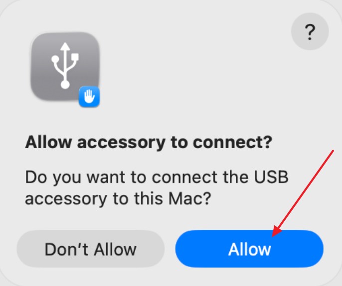 choose the allow option