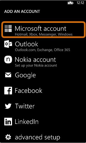 fotos zwischen iphone und windows phone übertragen-microsoft account 