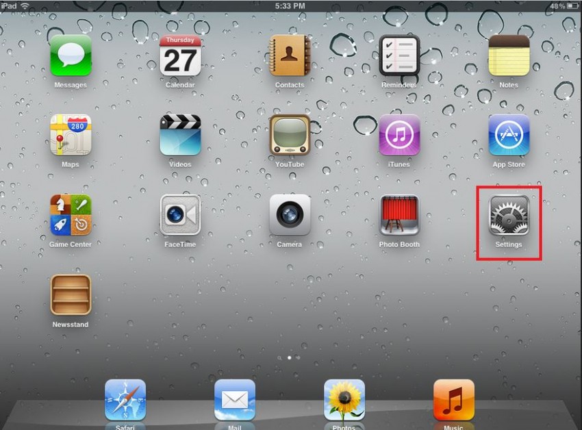 Come trasferire i contatti da iPad a iPhone-attiva l'impostazione su ipad