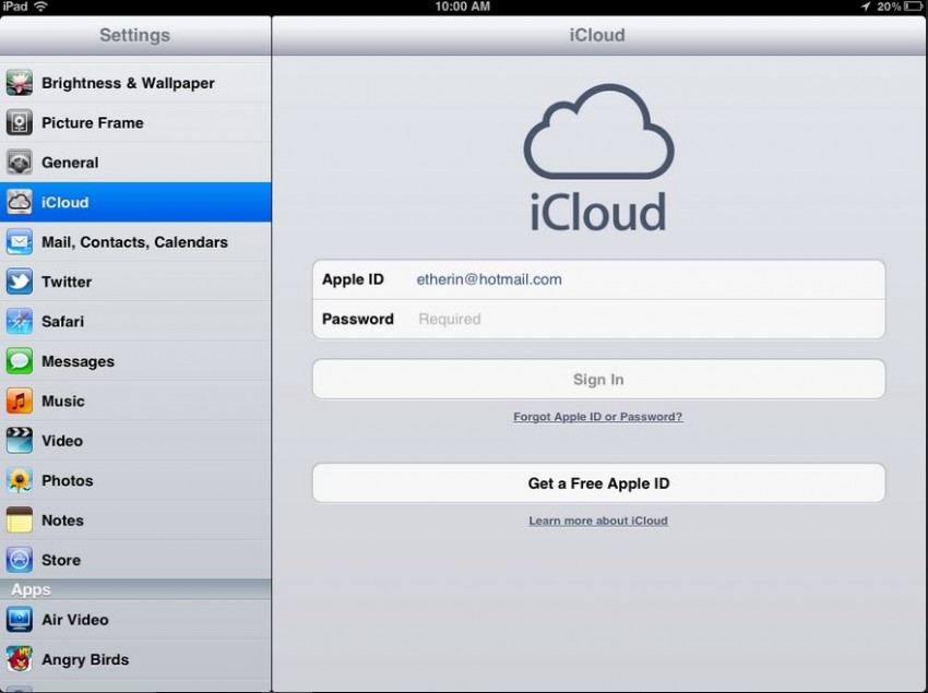 Come trasferire i contatti da iPad a iPhone-attiva la voce contatti su iPad