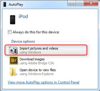 Transfer Photos from iPod to iPhone -Import photos and videos