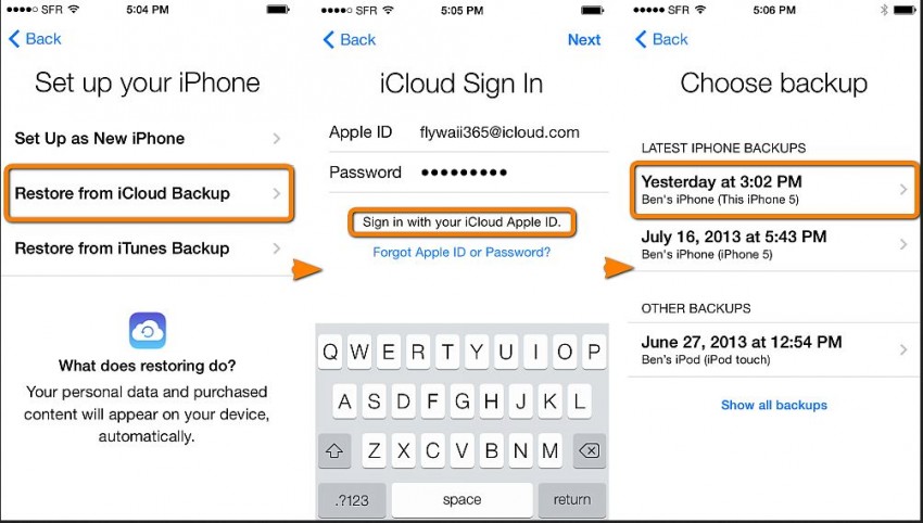 Como transferir o calendário do iPhone-icloud