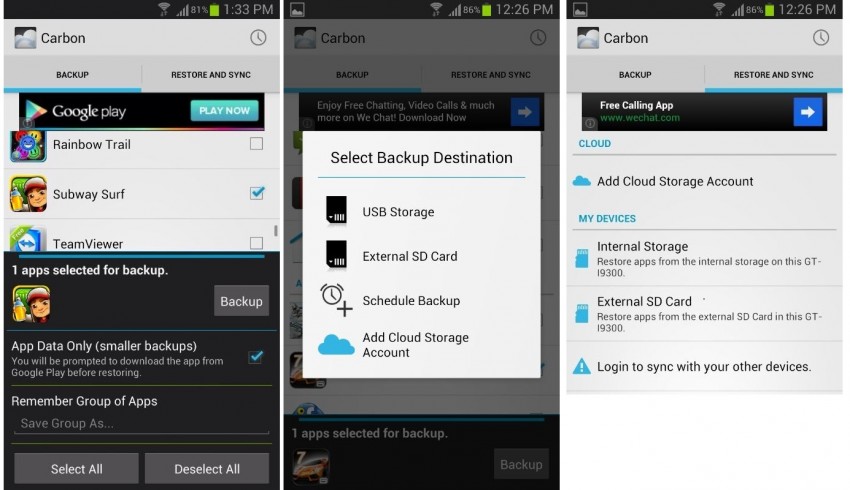 Top 5 Android-Backup-Anwendungen und -Software - wie man Android-Daten wiederherstellt -Helium – App Sync and Backup