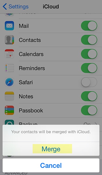 comment sauvegarder les contacts de l'iPhone - étape 3