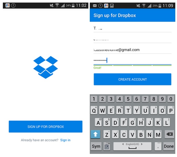 Como Fazer o Backup de Celulares Android - Dropbox 1º Passo