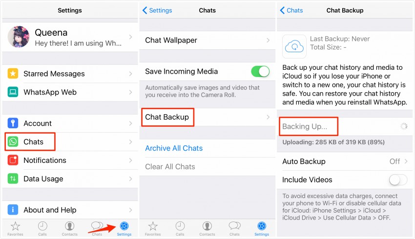 As 3 principais maneiras de restaurar o backup do WhatsApp-backup do icloud