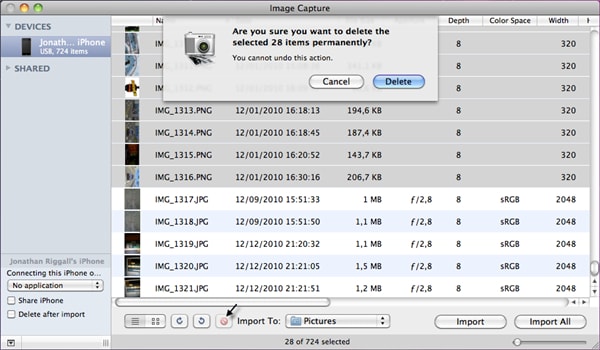 Comment synchroniser des photos de l'iPhone au Mac-imagecapture - Partie 5