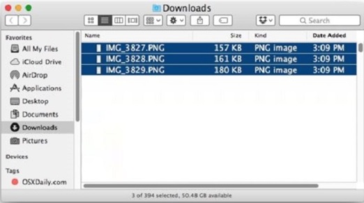 Cómo compartir de iPhone a Mac: Paso 6: Transferencia de archivos en progreso