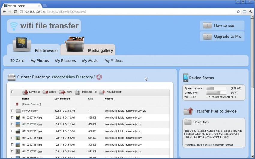 Las 20 mejores herramientas de transferencia de Samsung para hacer una copia de seguridad de los datos de Samsung - WiFi Transfer