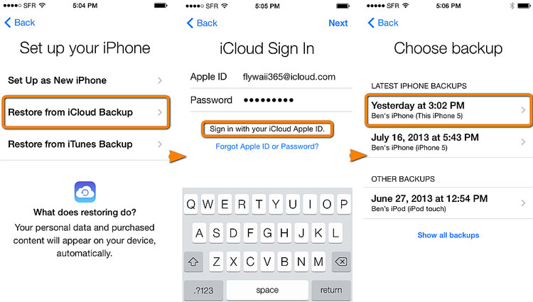 How to restore messages from iCloud -Restore messages