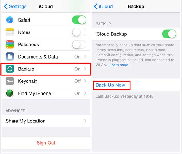 How to restore messages from iCloud -manual backup