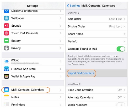 Como Restaurar Contatos do iPhone a partir do Backup do iTunes - Importando contatos do cartão SIM
