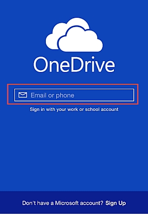 How to Backup Files to Onedrive -Log in