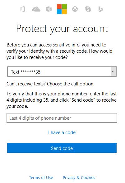 Aumente a segurança do OneDrive - Verificar a identidade