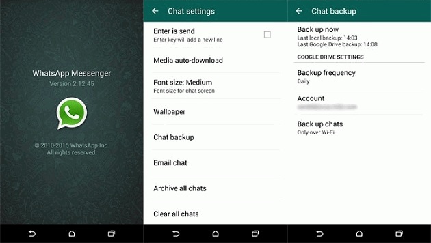 Discussions Whatsapp d'Android à l'iPhone - Sauvegarde