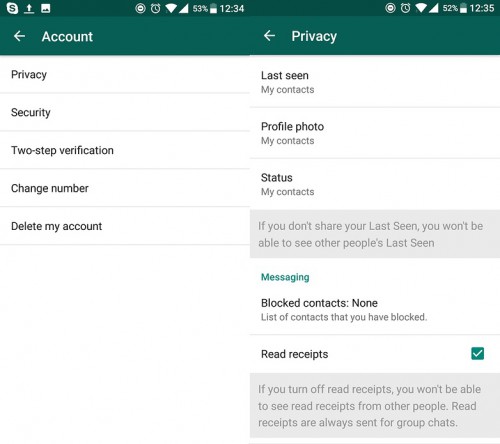 Conseils et astuces Whatsapp - Vie privée