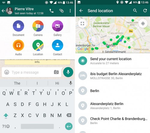 Conseils et astuces Whatsapp - partager les lieux