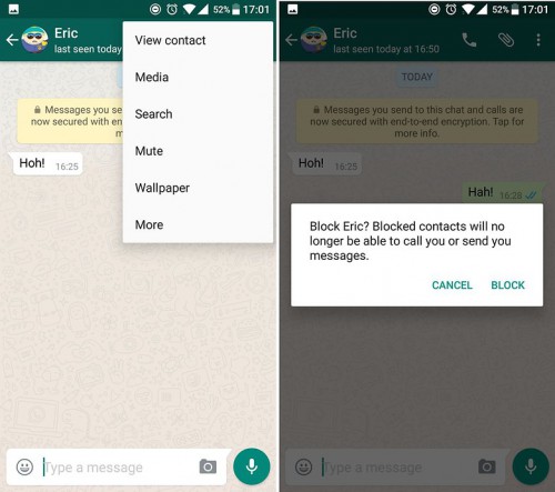 Trucs et astuces Whatsapp - Blocage de WhatsApp