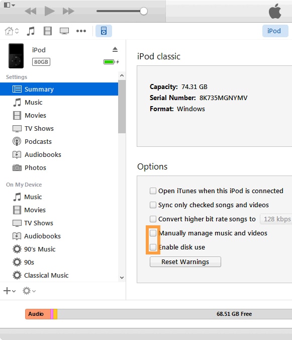 Wie man Fotos vom iPod auf PC oder Mac überträgt  - Datenträger-Modus