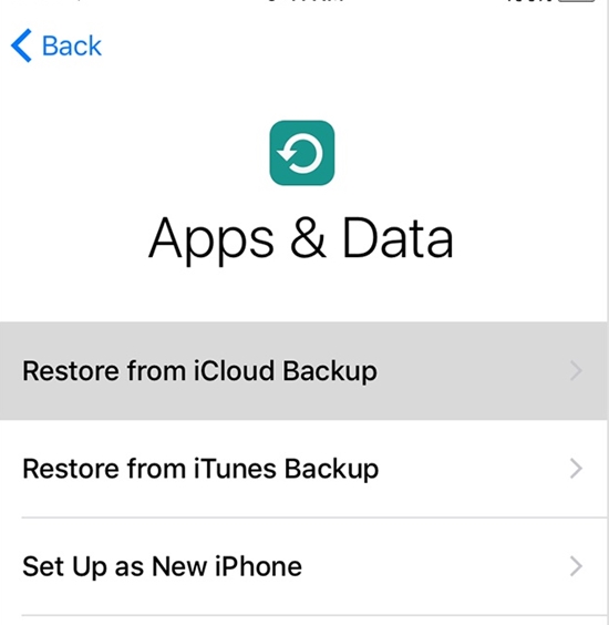 Transfer photos from iPhone to iPod Touch-Restore from iCloud Backup