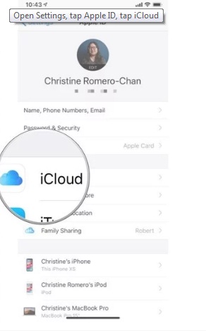 الوصول إلى icloud