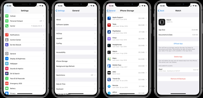 backup de dados do apple watch