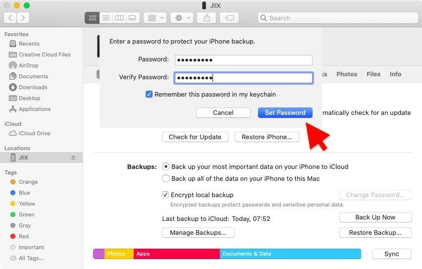 backup iphone photos to mac