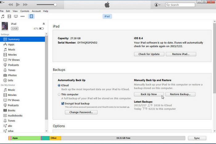 2 Stepwise Methods To Backup Ipad To Computer 100 Free Solutions