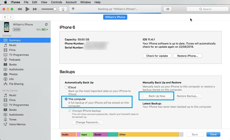 fazer backup do ipad para o disco externo 4