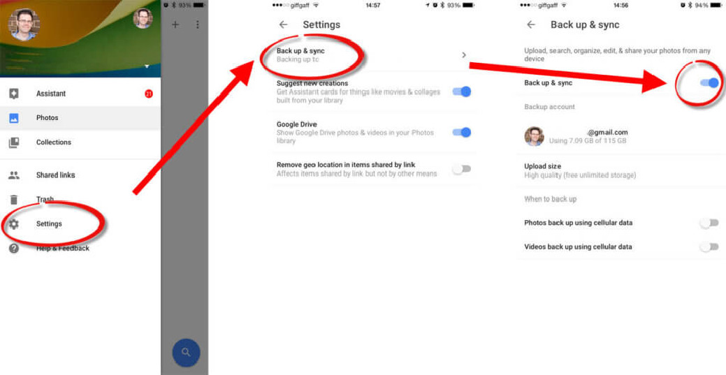 how to upload to google drive without wifi iphone