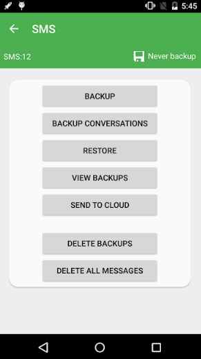 backup dei messaggi samsung 9