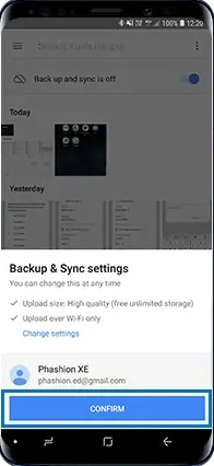 backup delle foto Samsung 5