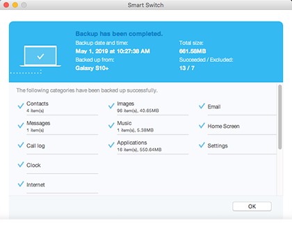 Copia de seguridad de Samsung S20 a la computadora a través de Smart Switch de Samsung 1