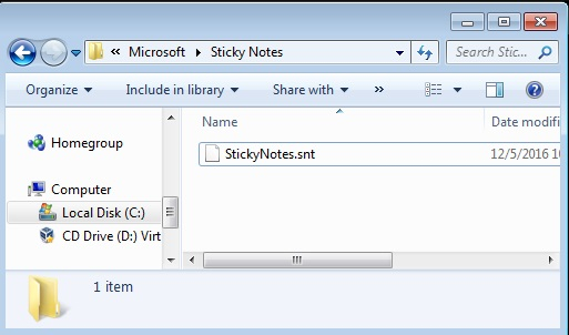 نسخ ملاحظات Sticky Notes احتياطياً 5