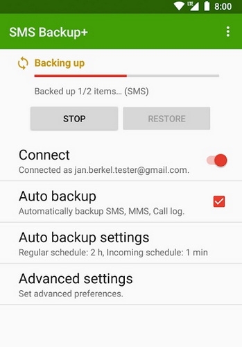 SMS backup