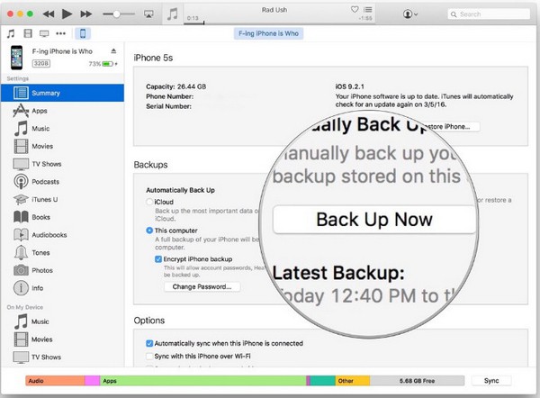 backup viber on pc by iTunes