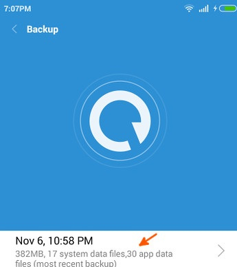 xiaomi backup erstellen