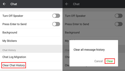 clear wechat history