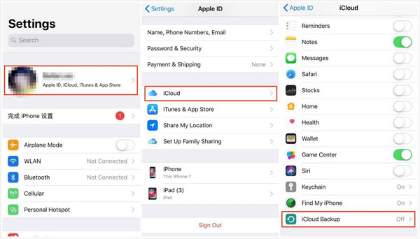 Transfer contacts from iPhone to iPhone-icloud