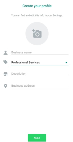 whatsapp business account