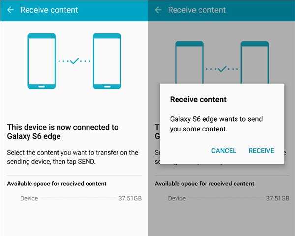 How do I transfer data and apps from Samsung to Samsung?