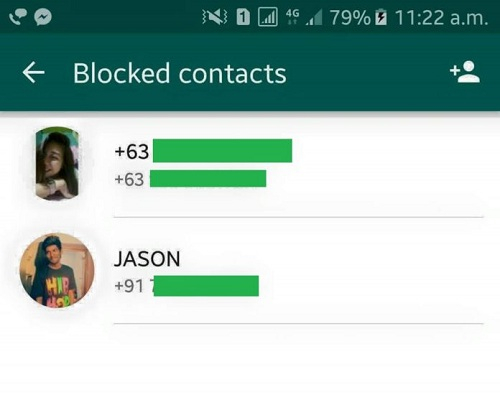 Gelöscht kontakt whatsapp blockierter Werde ich