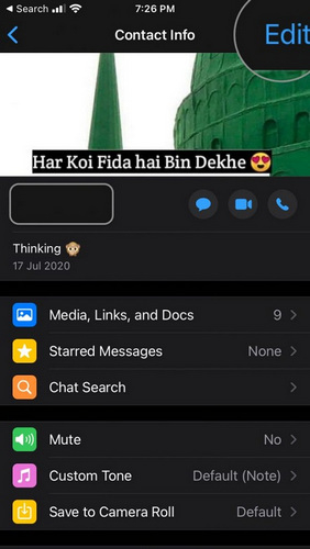 WhatsApp Blocked Contacts Edit Option