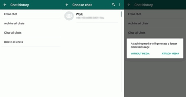 Opção de recuperação de e-mail do WhatsApp 