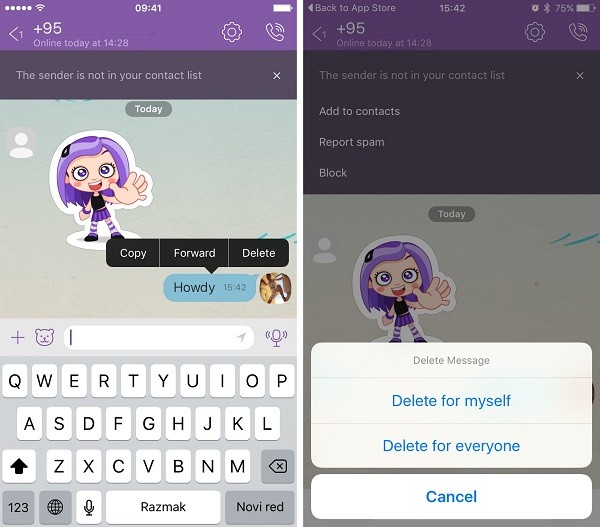 hapus pesan grup di aplikasi Viber 1