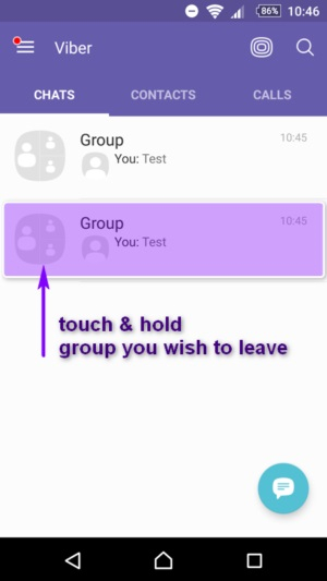 hapus pesan grup di aplikasi Viber 2