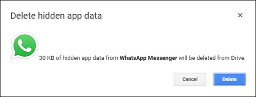 eliminare backup whatsapp google drive 