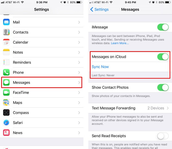 téléchargement de messages icloud bloqué 2