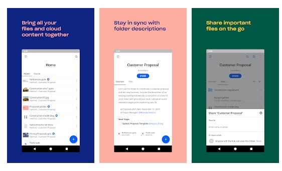 Dropbox android app